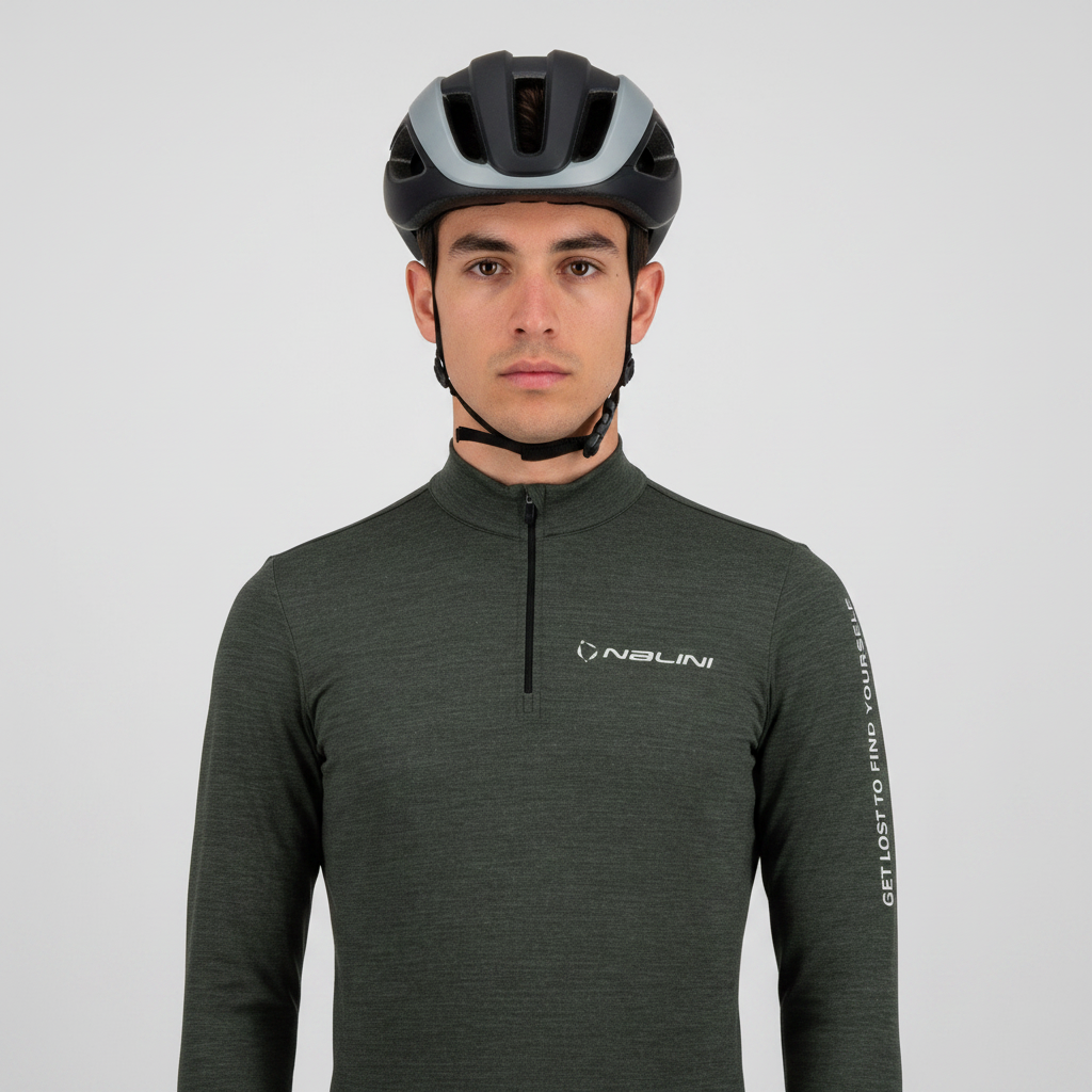Nalini Wool Long Sleeve Men's Cycling Jersey | Green