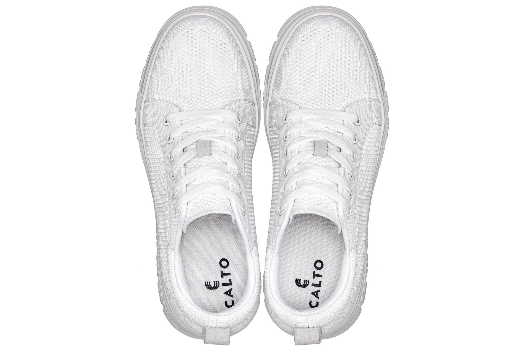 CALTO X2321 Sneaker 2.4” Taller (White/White Sole)
