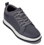CALTO X2323 Sneaker 2.4” Taller (Iron Grey/White & Black Sole)