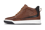 CALTO Y7153 2.6 Inches Taller (Brown) | Leather Ankle Top Sneak-Boot
