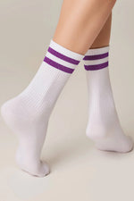 Conte Active Cotton Long Socks with Lurex Stripes