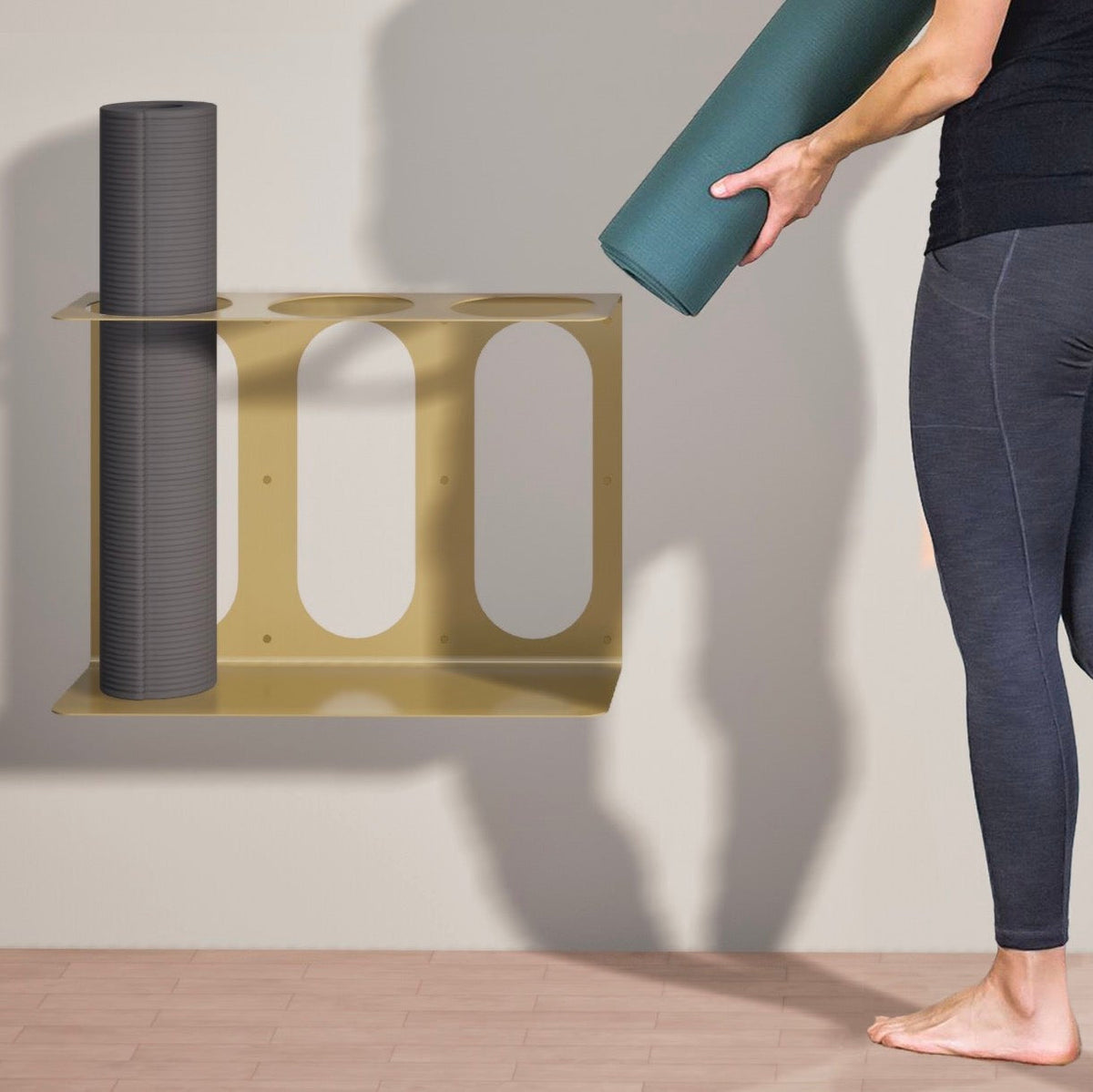 Yoga Mat Rack | Holds 3 Mats/Rollers
