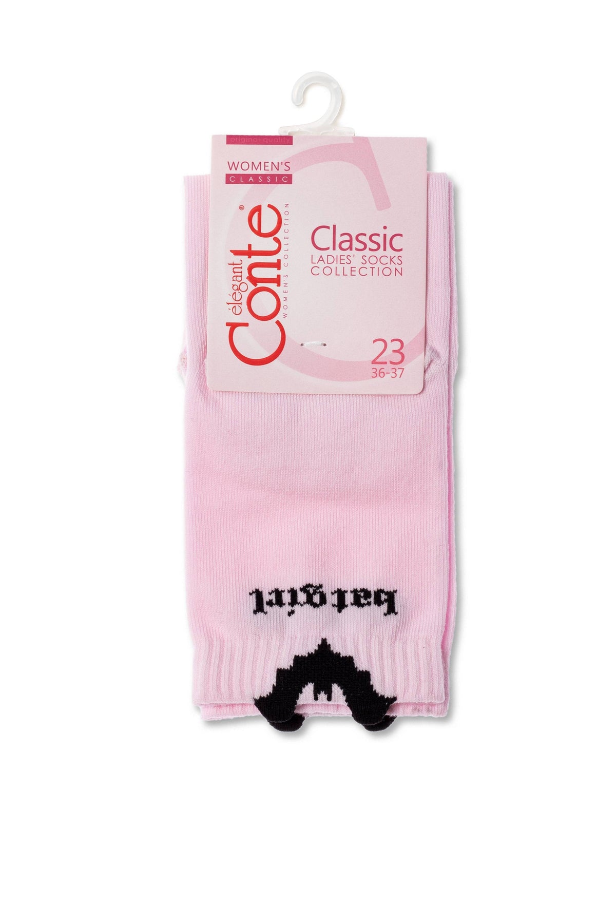 Cotton Socks Conte Classic 245 | Picot "Batgirl"