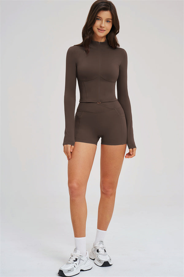 The Sizzle Zip Jacket Shorts | 2-Piece Set