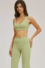 The Sizzle Sports Bra Flared Leggings | 2-Piece Set