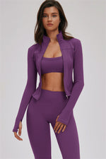 The Kinetic Zip Jacket Sports Bra Leggings | 3-Piece Set