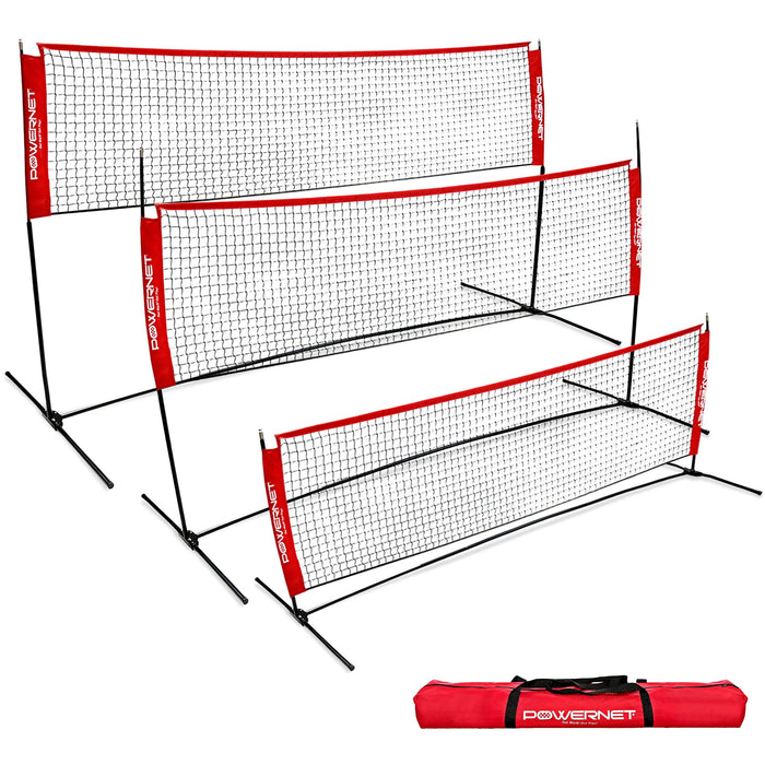 PowerNet Portable 10x3 ft Net for Tennis Badminton Volleyball Pickellball (1050)