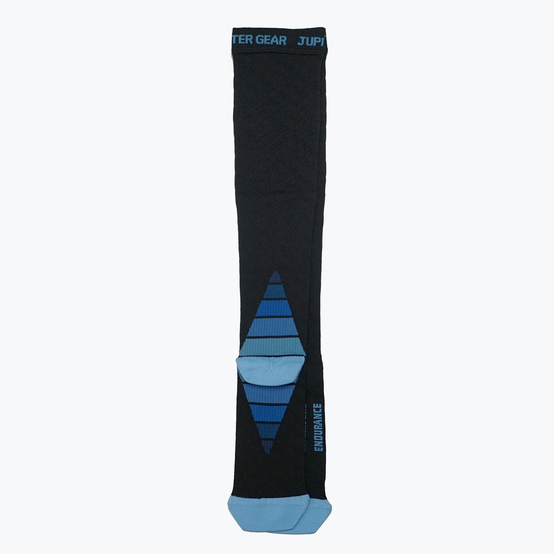 JupiterGear Endurance Compression Socks for Running and Hiking | Black with Blue Accent