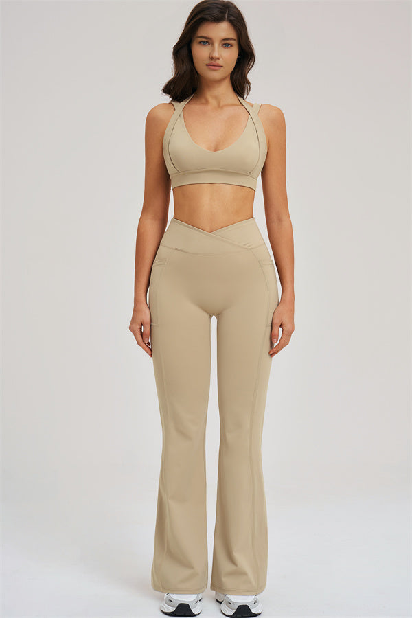 The Sizzle Sports Bra Flared Leggings | 2-Piece Set