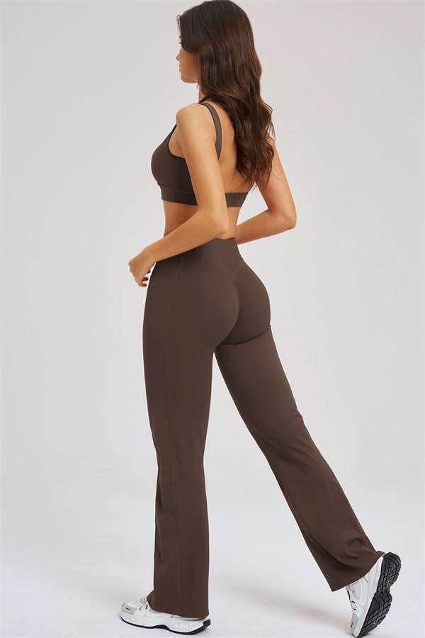 The Sizzle Sports Bra Flared Leggings | 2-Piece Set