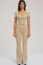 The Sizzle T-Shirt Flared Leggings | 2-Piece Set