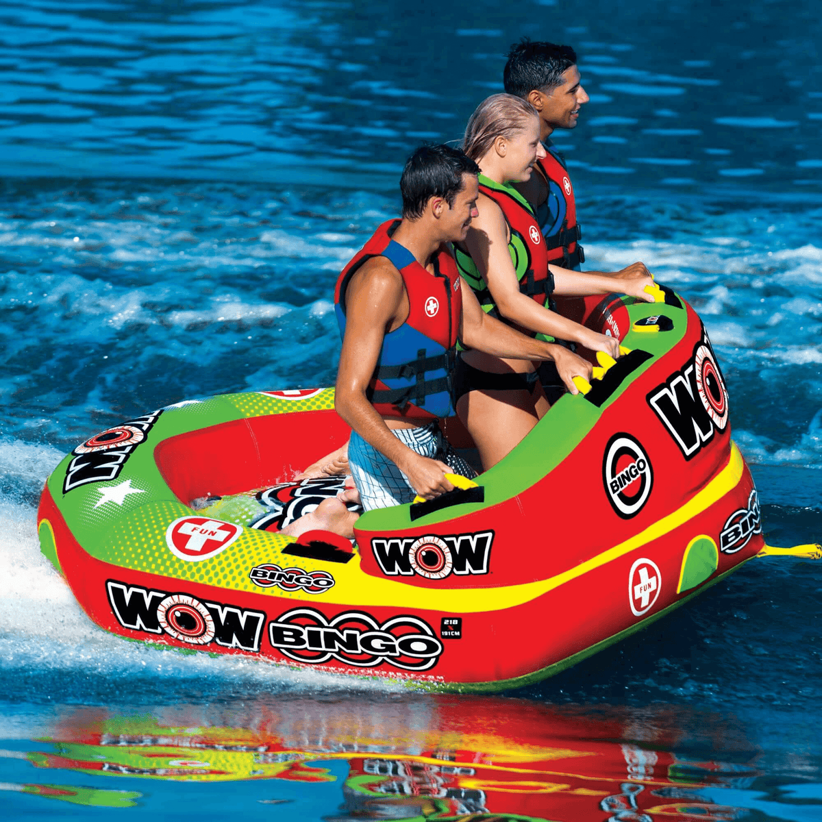 WOW Watersports Bingo 1-3 Person Cockpit Ski Tube with Foam Handles