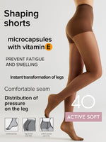 Tights Conte Active Soft 40 Den | Shaping Support with Vitamin E