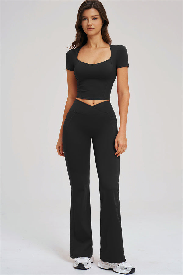 The Sizzle T-Shirt Flared Leggings | 2-Piece Set