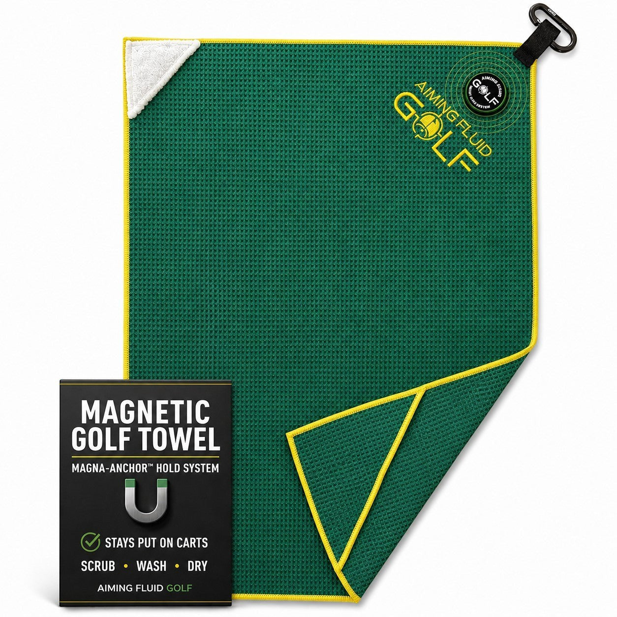 Magna-Anchor™ Magnetic Golf Towel | Stubby (16×24)