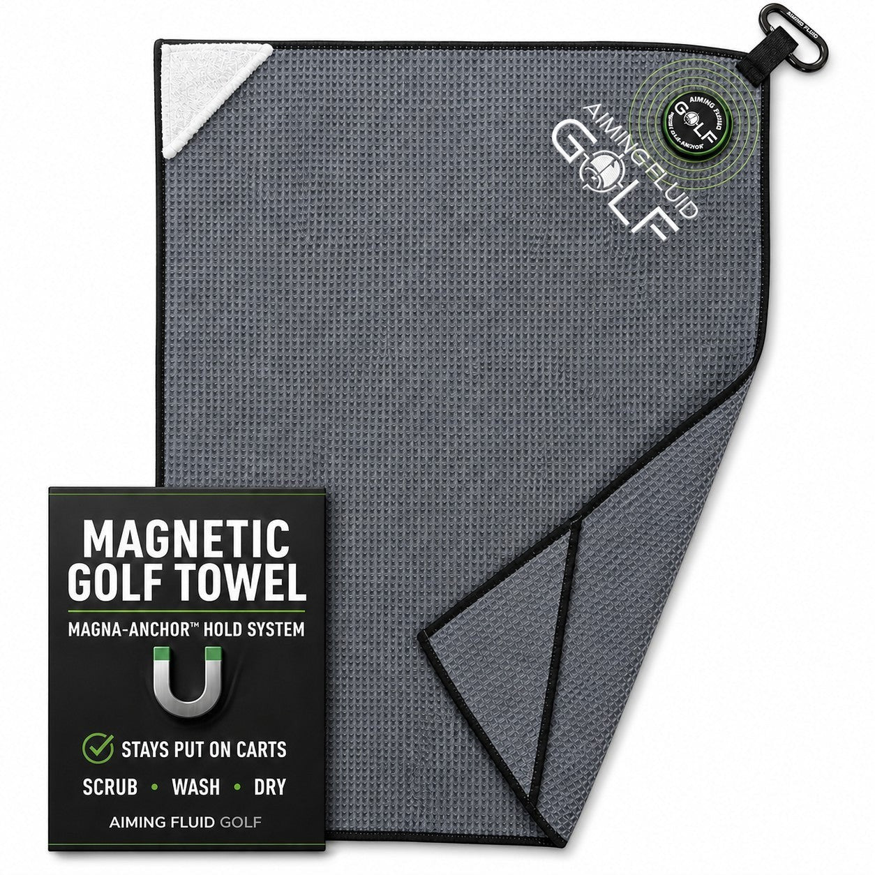 Magna-Anchor™ Magnetic Golf Towel | Stubby (16×24)