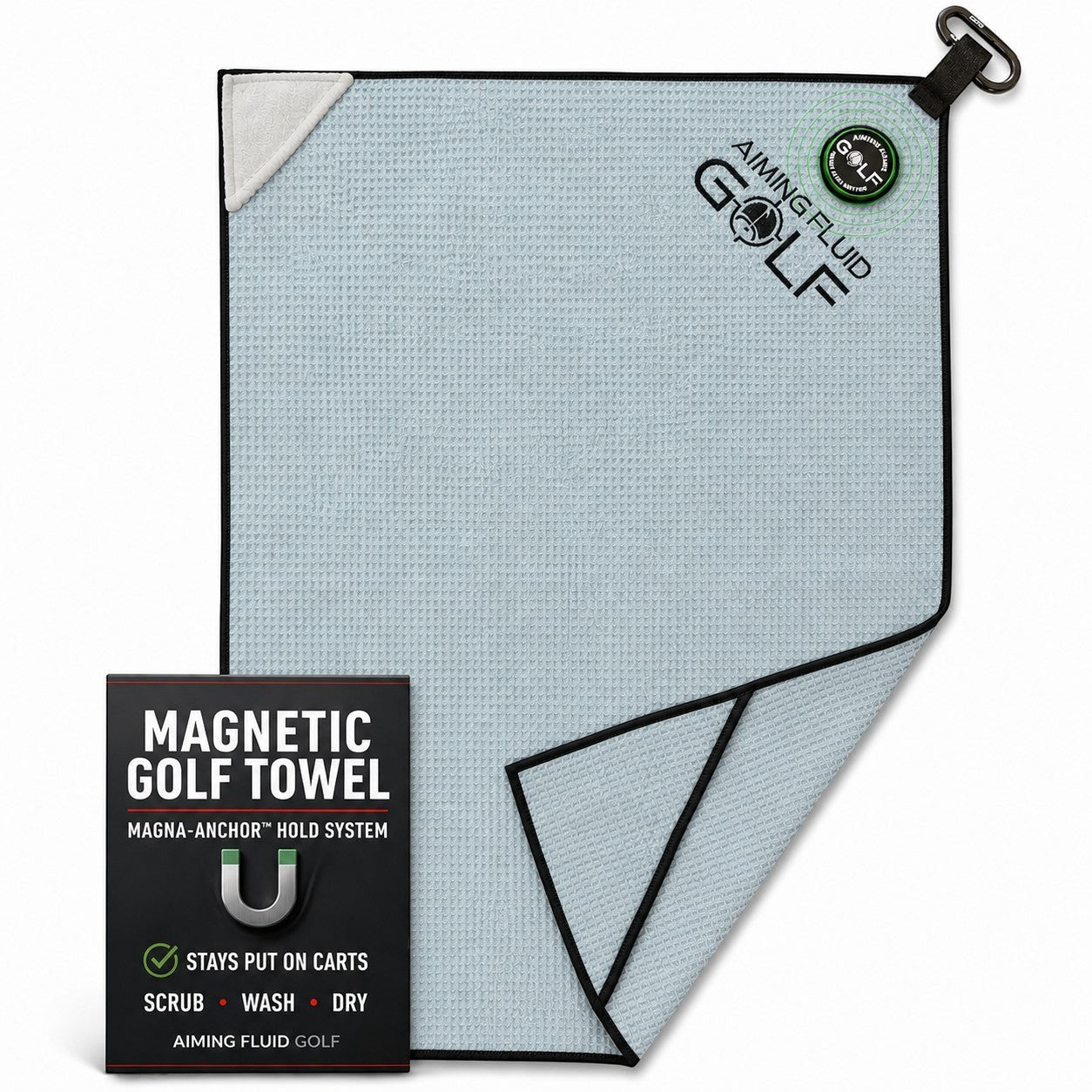 Magna-Anchor™ Magnetic Golf Towel | Stubby (16×24)