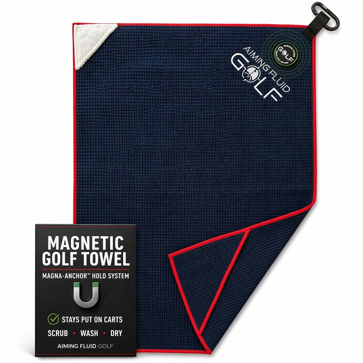 Magna-Anchor™ Magnetic Golf Towel | Stubby (16×24)