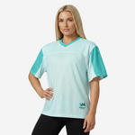 Dual-Texture Boxy Training Jersey with WA Signature | Blue/Cayan