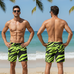 Men's Board Shorts with Pockets | Black & Green
