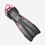 Scuba Choice Palantic Open Heel Rubber Dive Fins with Bag | Black/Pink