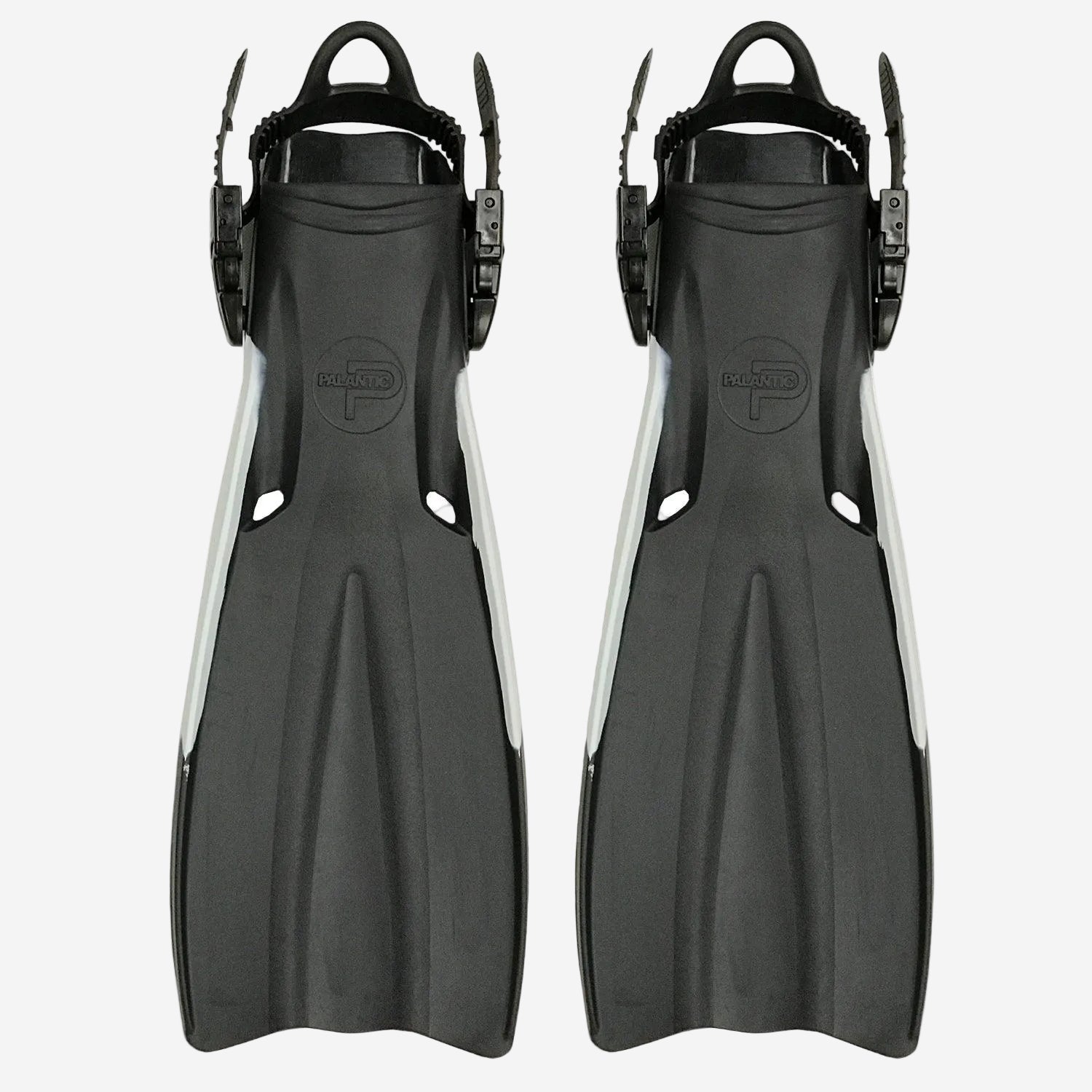 Scuba Choice Palantic Open Heel Rubber Dive Fins with Bag | Black