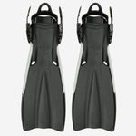 Scuba Choice Palantic Open Heel Rubber Dive Fins with Bag | Black