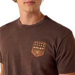 Ariat Men's Patriotic Badge Short Sleeve Shirt | 100% Cotton Unisex Top