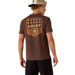 Ariat Men's Patriotic Badge Short Sleeve Shirt | 100% Cotton Unisex Top