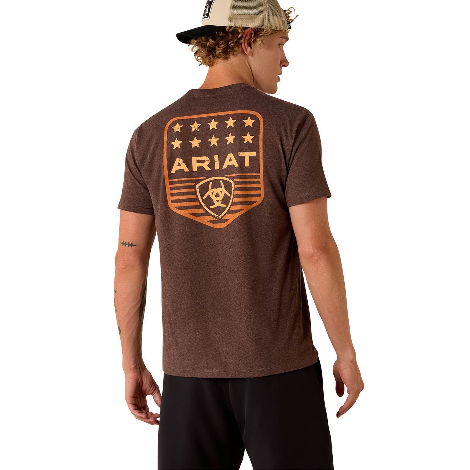 Ariat Men's Patriotic Badge Short Sleeve Shirt | 100% Cotton Unisex Top
