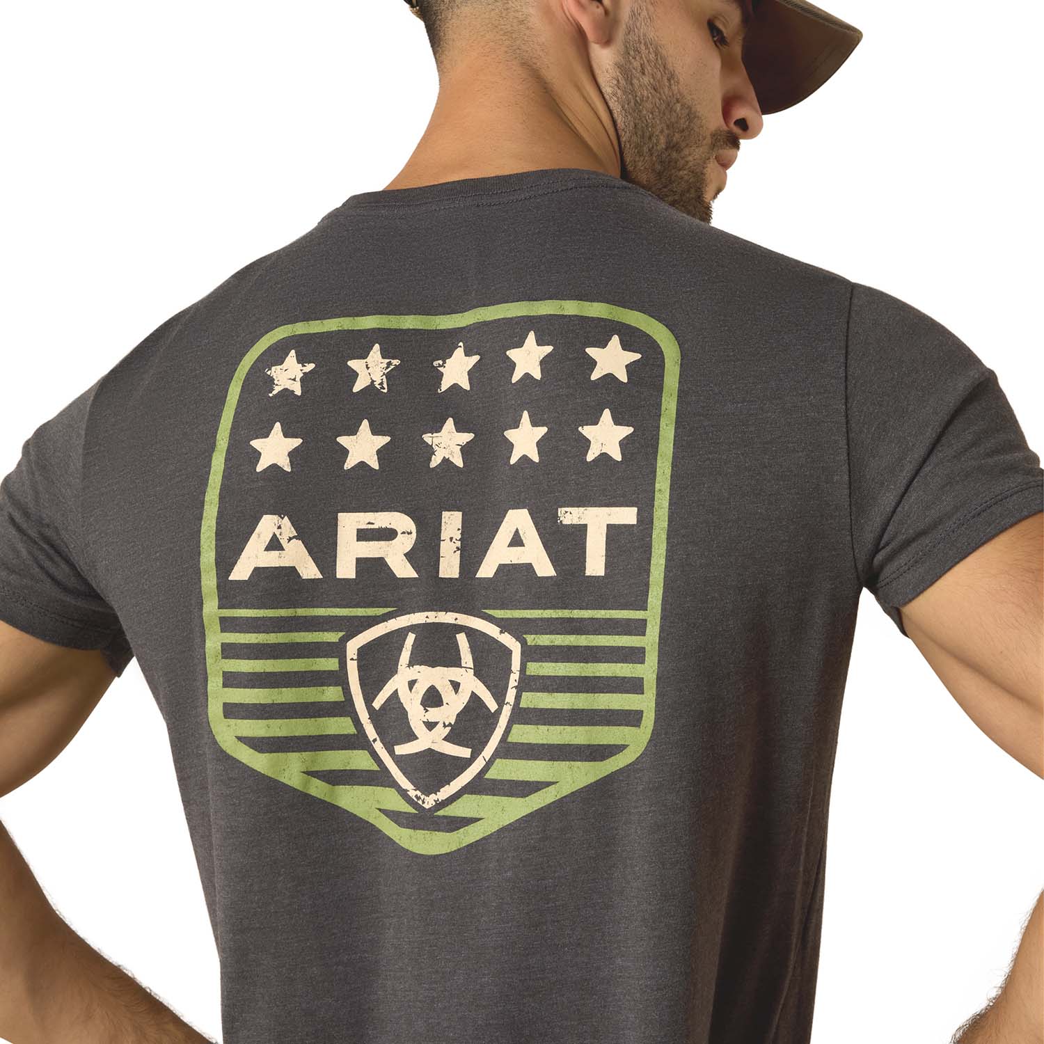 Ariat Men's Patriotic Badge Short Sleeve Shirt | 100% Cotton Unisex Top