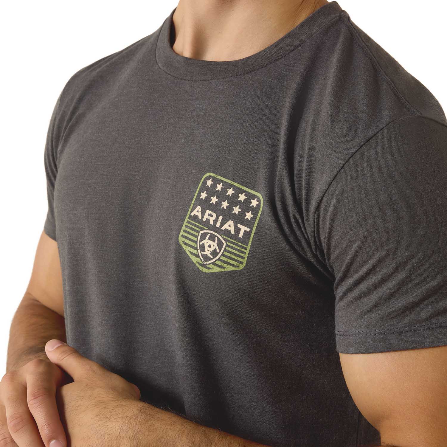 Ariat Men's Patriotic Badge Short Sleeve Shirt | 100% Cotton Unisex Top