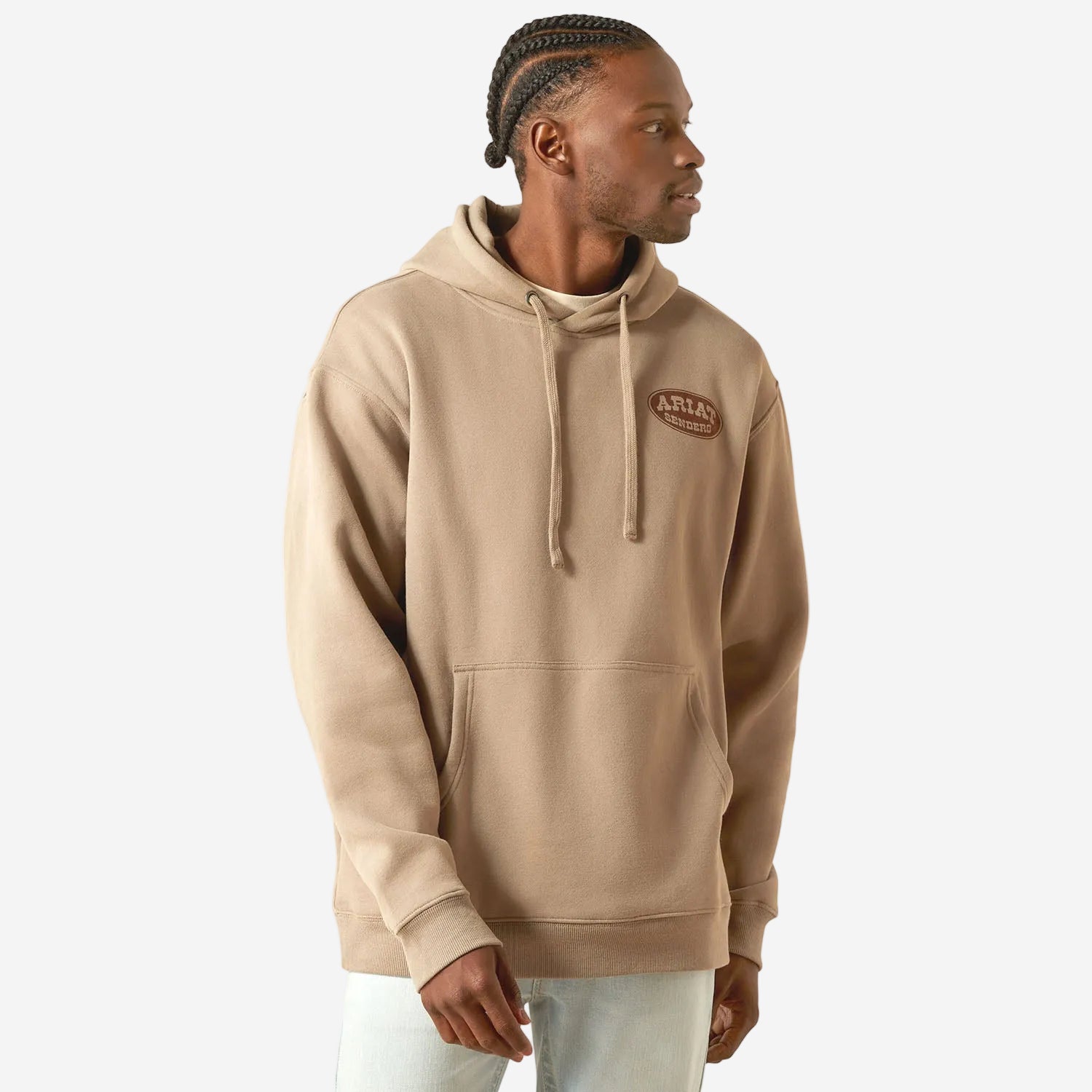 Ariat Mens Sendero "Slow Horses" Graphic Hoodie | Relaxed Fit Brushed Fleece Pullover