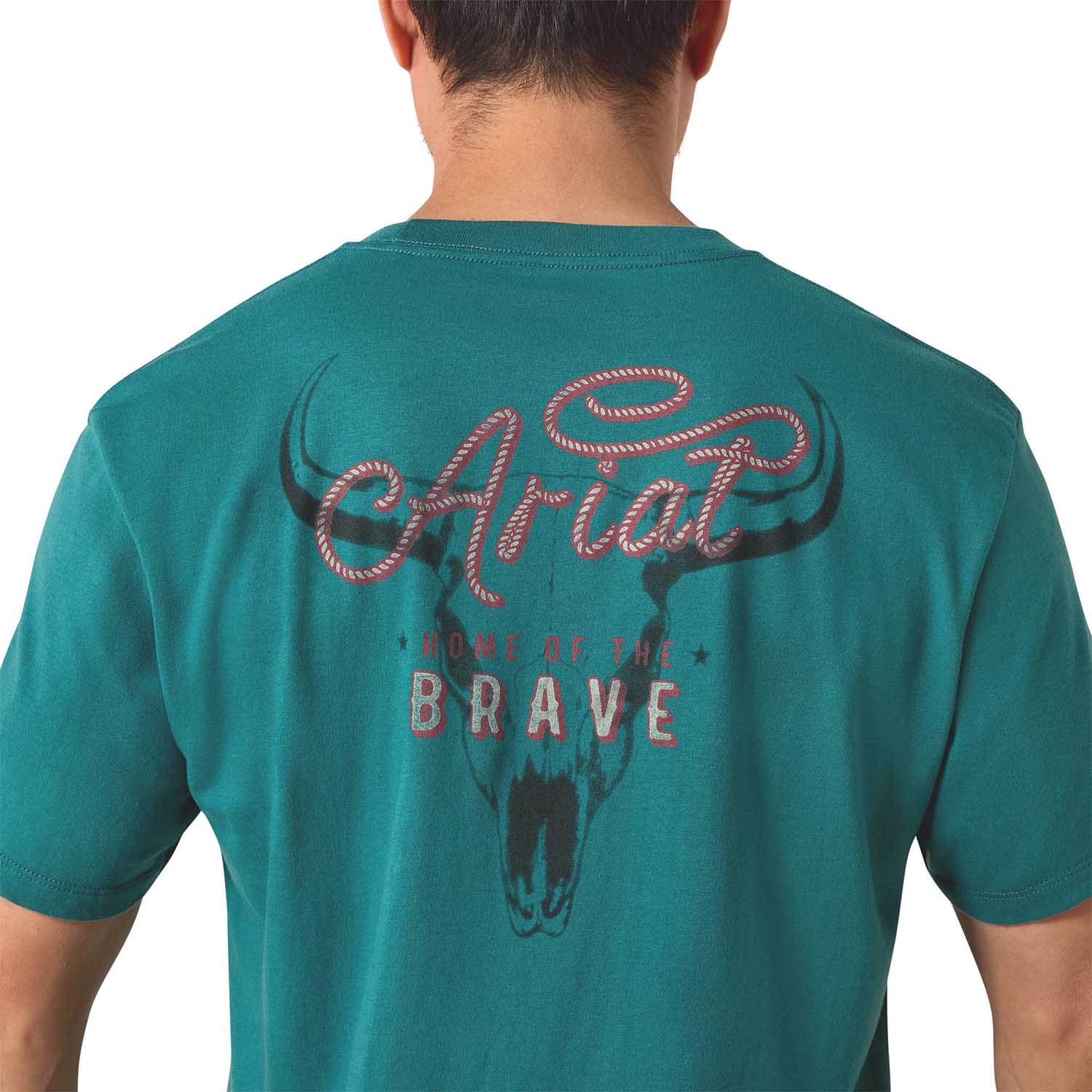 Ariat Men's Short Sleeve Shirt | Cattle Skull Freedom Western Graphic Tee