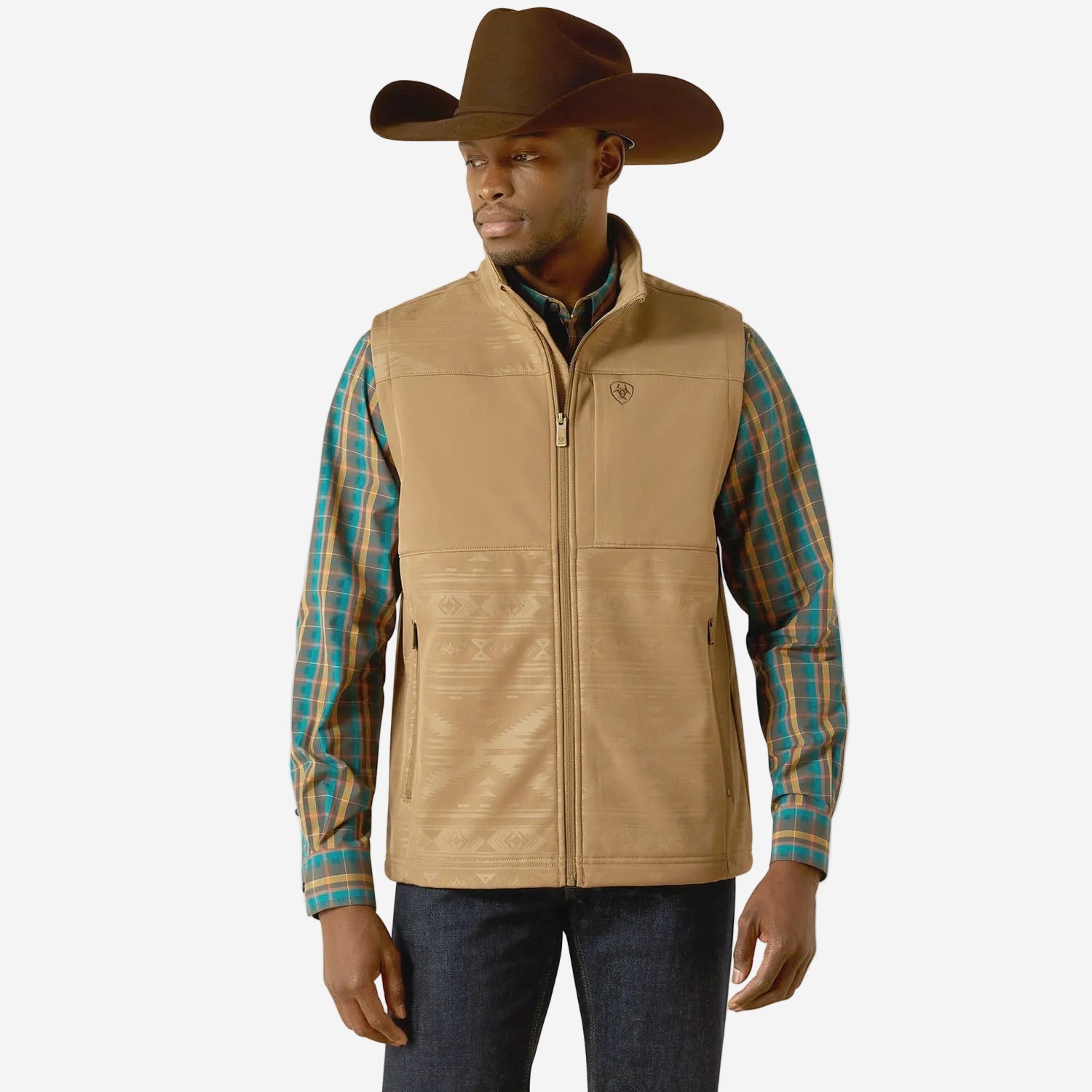 Ariat Men's "Vernon" Softshell Vest | Wind-Resistant Stretch Outdoor Vest