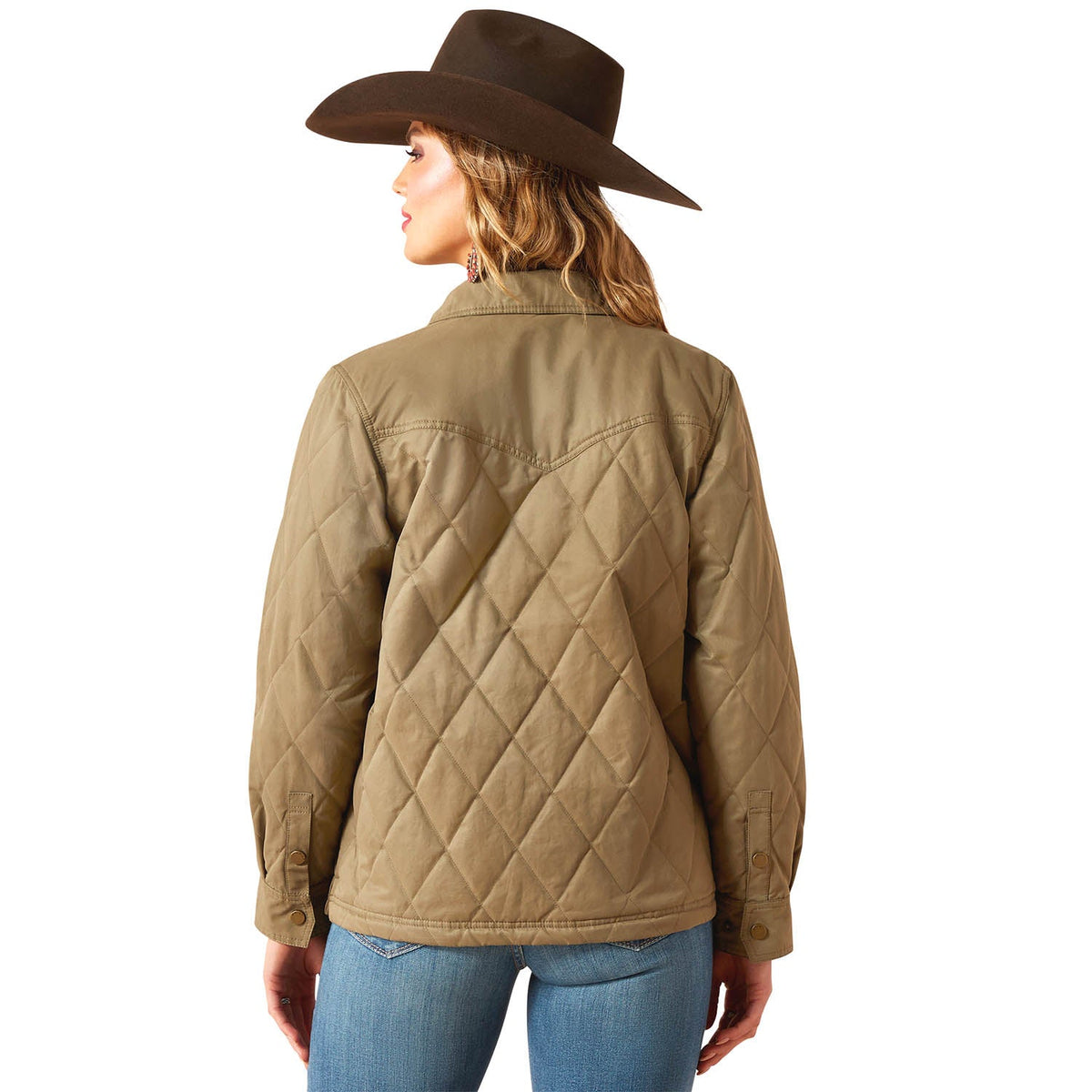 Ariat Womens Grizzly Quilted Barn Jacket | Warm Wind-Resistant Fleece-Lined Workwear Jacket