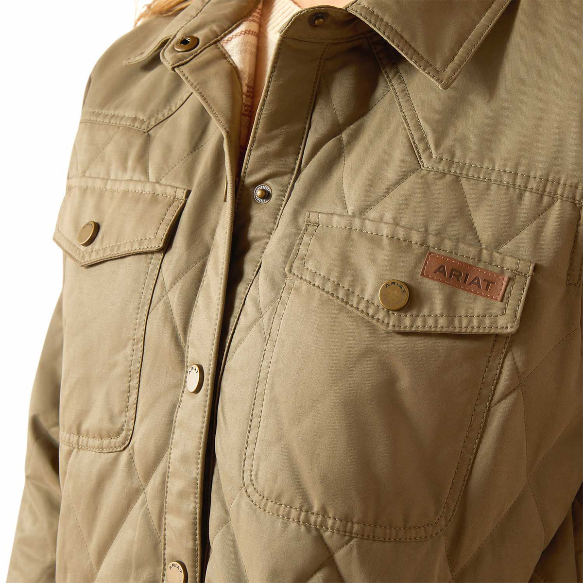 Ariat Womens Grizzly Quilted Barn Jacket | Warm Wind-Resistant Fleece-Lined Workwear Jacket