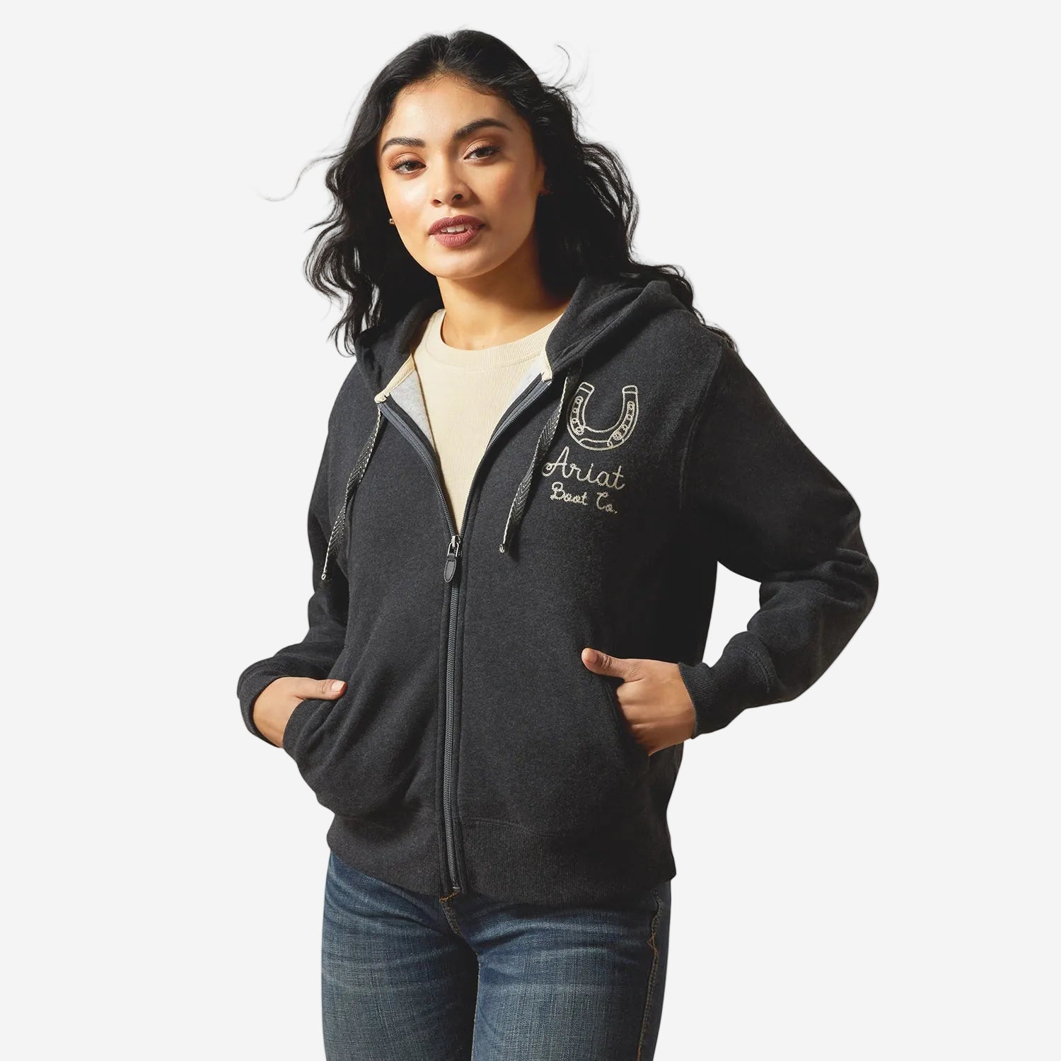Ariat Women's Stitched Horseshoe Full Zip Hoodie
