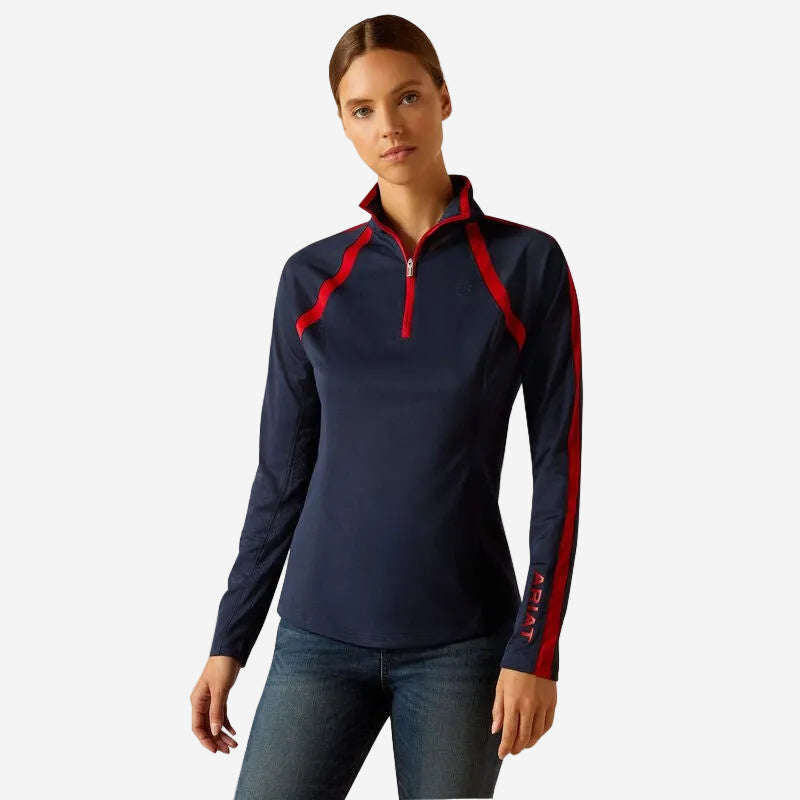 Ariat Women's Sunstopper 3.0 1/4 Zip Baselayer Shirt | High Performance Sun Shirt for Riding