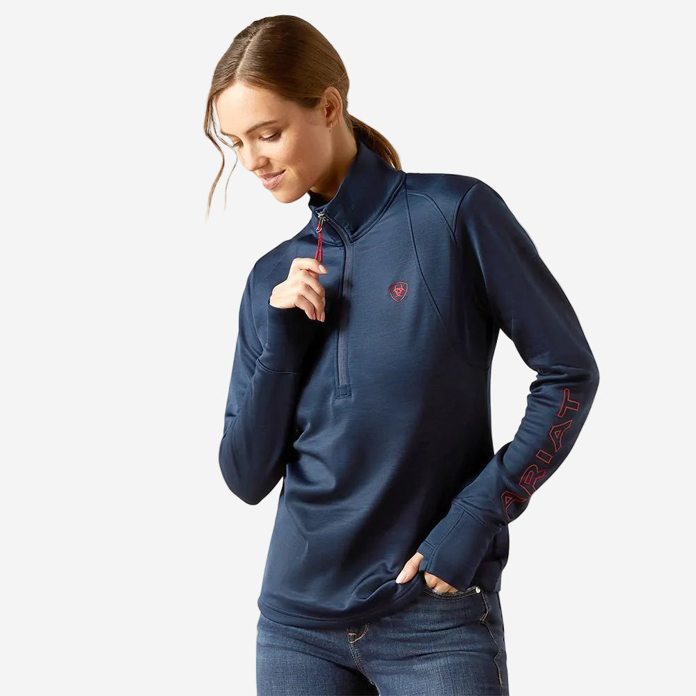 Ariat Women's Team EQ 1/4 Zip Pullover | Lightweight Fleece Riding Pullover