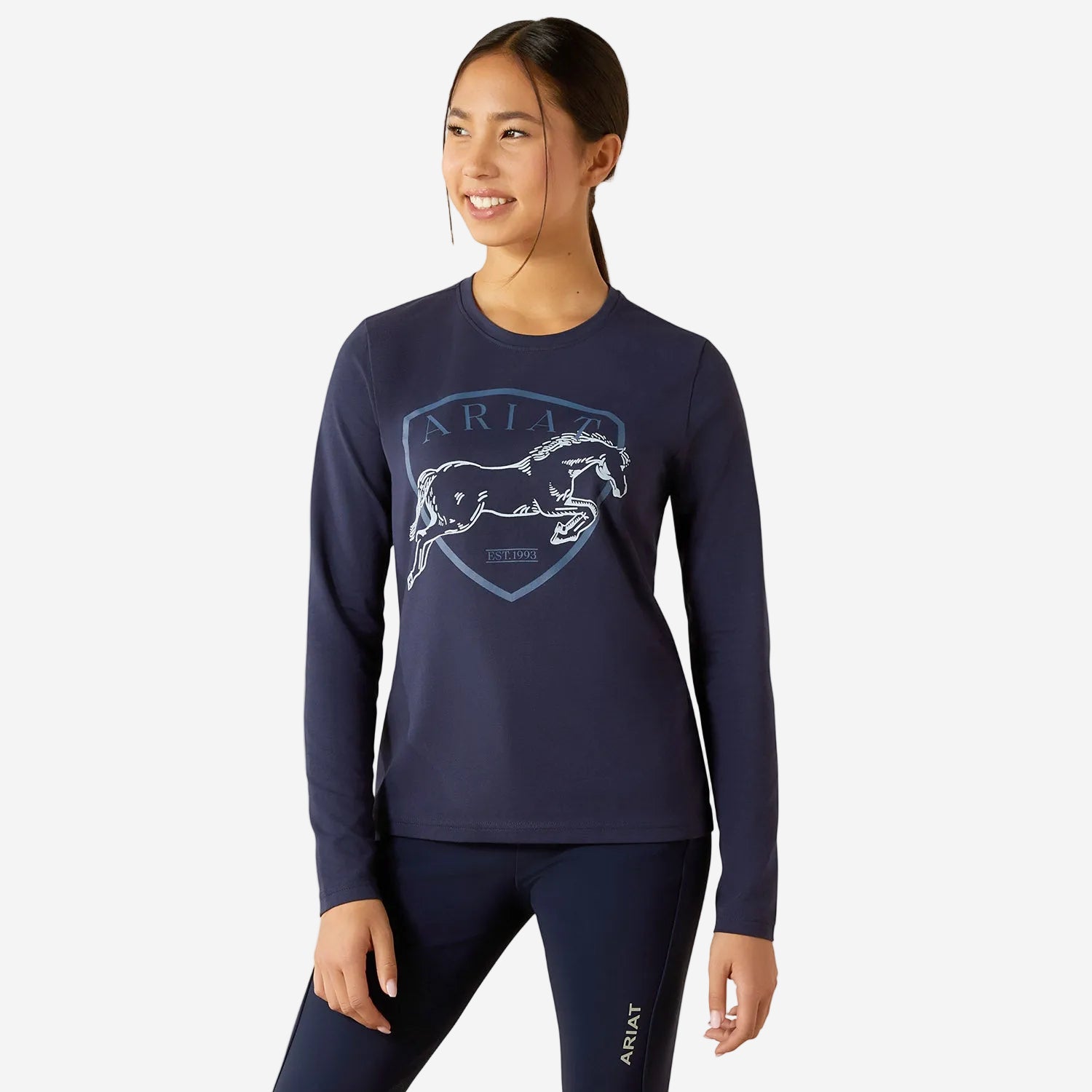 Ariat Youth Liberty Jump Long Sleeve Equestrian Shirt | Organic Cotton, Comfortable Riding Tee for Kids