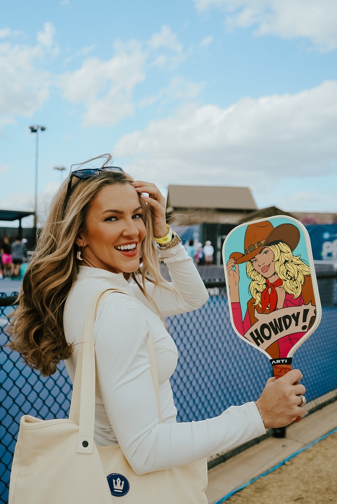 ARTI 16mm T700 Carbon Fiber Kristen & Kristy "HOWDY" Pickleball Paddle | USA Pickleball Approved