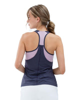 Aubrey Double Layer Athleisure Tank | Lilac/Dark Shadow