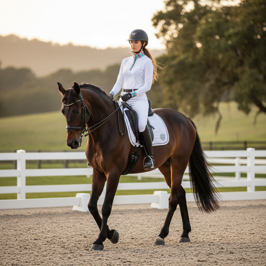 Aubrion Ladies Equestrian Style Long Sleeve Show Shirt