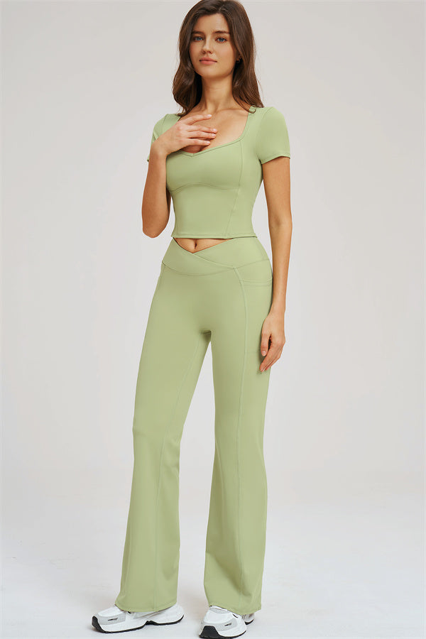 The Sizzle T-Shirt Flared Leggings | 2-Piece Set