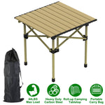 Folding Camping Carbon Steel Roll-Up Picnic & BBQ Table with Carry Bag