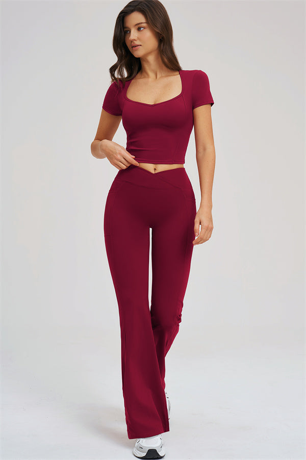 The Sizzle T-Shirt Flared Leggings | 2-Piece Set