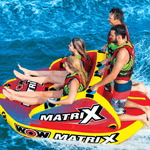 WOW Watersports Matrix Towable Boat Tube with Secure Seating for 1-4 Persons