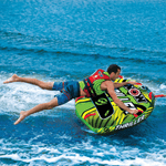 WOW Watersports Big Thriller 1-Person Inflatable Towable Deck Tube