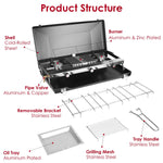 3-Burner Camping Stove 20000 BTU with Toast Tray | RV & Camping